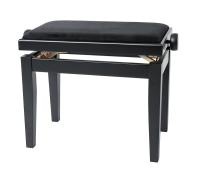 GEWA Piano Bench Deluxe Black Matt банкетка черная матовая прямые ножки верх черный