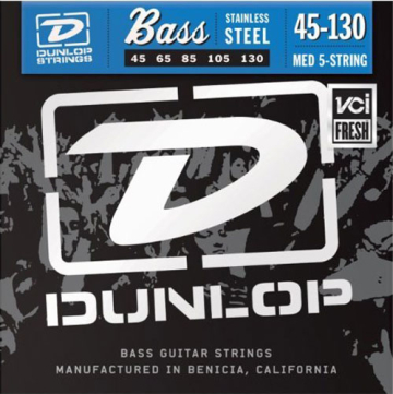 Dunlop DBS Stainless Steel Bass Medium 5 45-130 - Dunlop DBS Stainless Steel Bass Medium 5 45-130