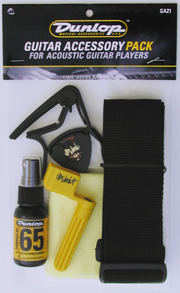 Dunlop GA21 Acoustic Guitar Accessory Pack With Strap - Dunlop GA21 Acoustic Guitar Accessory Pack With Strap