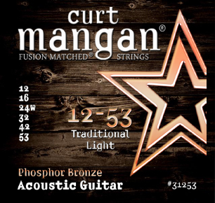 Curt Mangan Phosphor Bronze Traditional Light 12-53 - Curt Mangan Phosphor Bronze Traditional Light 12-53
