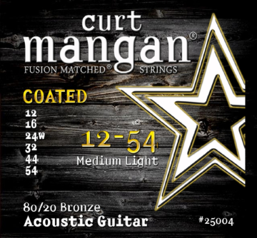 Curt Mangan 80/20 Bronze Medium Light Coated Set 12-54 - Curt Mangan 80/20 Bronze Medium Light Coated Set 12-54