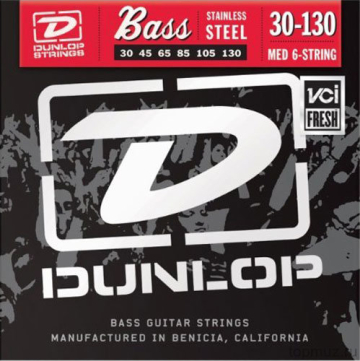 Dunlop DBSBS Super Bright Steel Bass 30-130 6 Strings - Dunlop DBSBS Super Bright Steel Bass 30-130 6 Strings