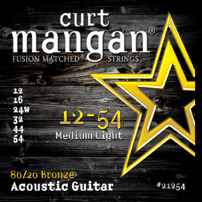 Curt Mangan 80/20 Bronze Medium Light Set 12-54 - Curt Mangan 80/20 Bronze Medium Light Set 12-54