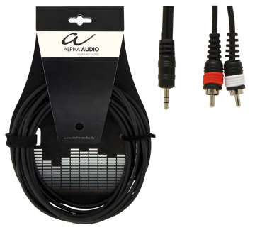 Alpha Audio Basic Line Audio Y-Cable Stereo Jack 3.5 мм - 2 RCA 1.5 м - Alpha Audio Basic Line Audio Y-Cable Stereo Jack 3.5 мм - 2 RCA 1.5 м