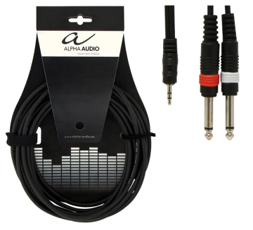 Alpha Audio Basic Line Audio Y-Cable Stereo Jack 3.5 мм - 2 Mono Jack 1.5 м - Alpha Audio Basic Line Audio Y-Cable Stereo Jack 3.5 мм - 2 Mono Jack 1.5 м