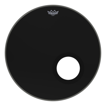 REMO P3-1022-ES-DM Drum head Powerstroke 3 Ebony bass drum 22" - REMO P3-1022-ES-DM Drum head Powerstroke 3 Ebony bass drum 22"