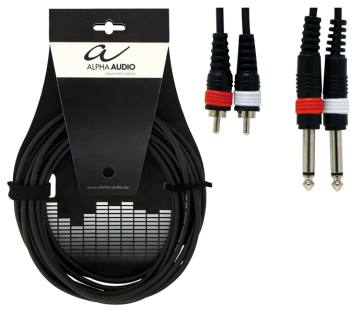 Alpha Audio Basic Line Audio Cable 2 моноджек 6.3 мм - 2 RCA 3 м - Alpha Audio Basic Line Audio Cable 2 моноджек 6.3 мм - 2 RCA 3 м