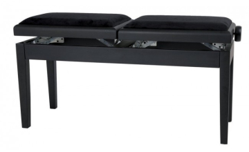 GEWA Piano bench Deluxe Double Black matt - GEWA Piano bench Deluxe Double Black matt