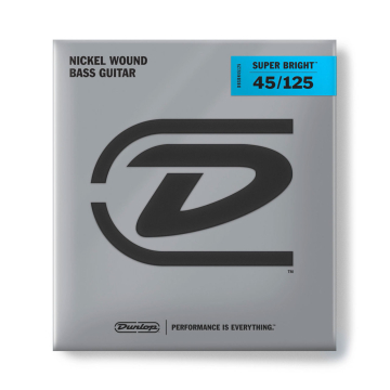 DUNLOP DBSBN45125T Super Bright Nickel Wound Tapered - DUNLOP DBSBN45125T Super Bright Nickel Wound Tapered