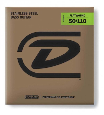 DUNLOP DBFS50110 Flatwound Stainless Steel Long Scale - DUNLOP DBFS50110 Flatwound Stainless Steel Long Scale