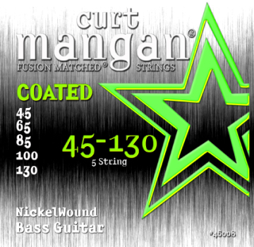 Curt Mangan Nickel Wound Bass 5-String Coated Set 45-130 - Curt Mangan Nickel Wound Bass 5-String Coated Set 45-130