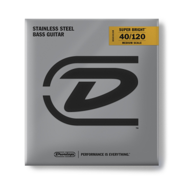 DUNLOP DBSBS40120M Super Bright Stainless Steel Medium Scale - DUNLOP DBSBS40120M Super Bright Stainless Steel Medium Scale