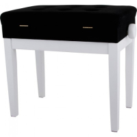 GEWA Piano bench Deluxe Compartment White matt
