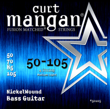 Curt Mangan Nickel Wound Medium Light Set 50-105 - Curt Mangan Nickel Wound Medium Light Set 50-105