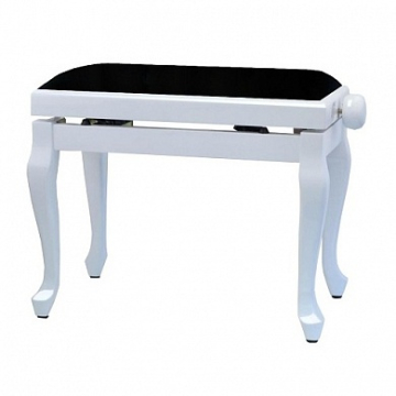 GEWA Piano Bench Deluxe Classic White Matt - GEWA Piano Bench Deluxe Classic White Matt