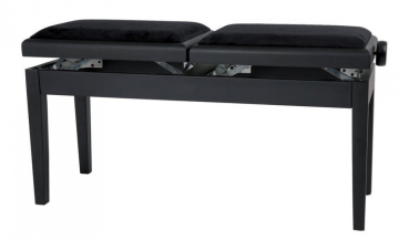 GEWA Piano bench Deluxe Double Black highgloss - GEWA Piano bench Deluxe Double Black highgloss