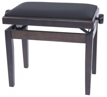 GEWA Piano bench Deluxe walnut dark mat 2 - GEWA Piano bench Deluxe walnut dark mat 2