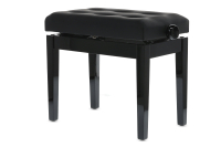 GEWA Piano Bench Deluxe Leather Black High Gloss