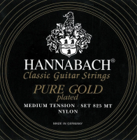 HANNABACH STRINGS FOR CLASSIC GUITAR SERIES 825 MEDIUM TENSION SPECIALIZED GOLD PLATED
