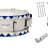GEWA Marching Small Drum Steel Chrome HW BH 13x5.5" - GEWA Marching Small Drum Steel Chrome HW BH 13x5.5"