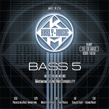 Kerly KQXB-50130 Nickel Tempered 5 Strings - Kerly KQXB-50130 Nickel Tempered 5 Strings