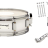 GEWA Marching Small Drum Birch White Chrome 14x5.5" - GEWA Marching Small Drum Birch White Chrome 14x5.5"