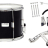 GEWA Marching Parade Drum Birch Black Chrome 14x12" - GEWA Marching Parade Drum Birch Black Chrome 14x12"