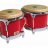 Latin Percussion LP200XF-RD Fiberglass Bongos - Latin Percussion LP200XF-RD Fiberglass Bongos