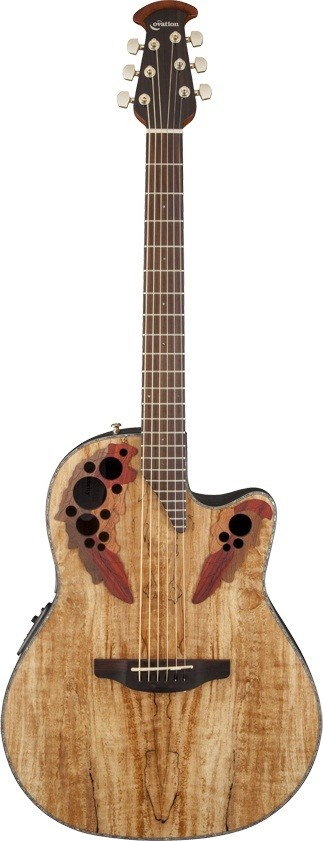 OVATION CE44P-SM Celebrity Elite Plus Mid Cutaway Natural Spalted Maple - OVATION CE44P-SM Celebrity Elite Plus Mid Cutaway Natural Spalted Maple