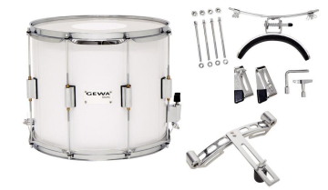 GEWA Marching Parade Drum Birch White Chrome 14x12" - GEWA Marching Parade Drum Birch White Chrome 14x12"
