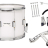 GEWA Marching Parade Drum Birch White Chrome 14x12" - GEWA Marching Parade Drum Birch White Chrome 14x12"