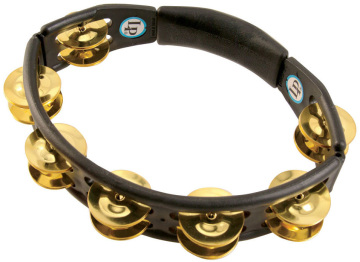 Latin Percussion LP 170 Cyclops Brass Jingles Tambourine Black - Latin Percussion LP 170 Cyclops Brass Jingles Tambourine Black