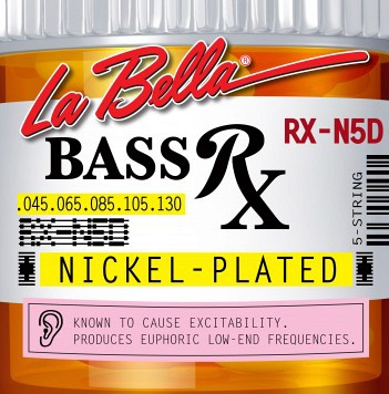 La Bella RX-N5D Rx Nickel 45-130 2 PAK - La Bella RX-N5D Rx Nickel 45-130 2 PAK