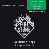 Fire&Stone Acoustic Guitar Phosphor Bronze Extra Light 10-47 Coated