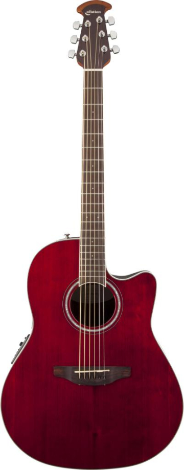 Ovation CS24-RR Celebrity Standard Mid Cutaway Ruby Red - Ovation CS24-RR Celebrity Standard Mid Cutaway Ruby Red