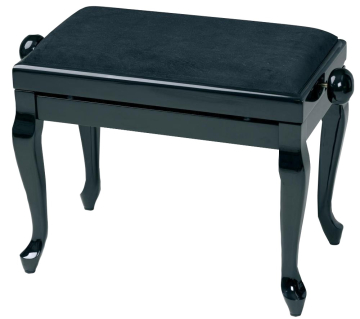 GEWA Piano Bench Deluxe Classic Black High Gloss - GEWA Piano Bench Deluxe Classic Black High Gloss