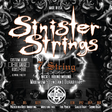 Kerly KQXS7-1160 Sinister 7 Strings Nickel Tempered - Kerly KQXS7-1160 Sinister 7 Strings Nickel Tempered