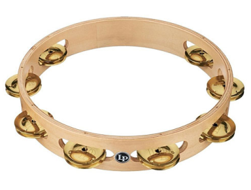 LATIN PERCUSSION TAMBOURINE PRO 10 IN DOUBLE ROW LP380B-BR - LATIN PERCUSSION TAMBOURINE PRO 10 IN DOUBLE ROW LP380B-BR