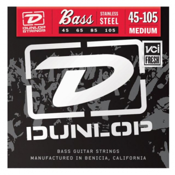 Dunlop DBS Stainless Steel Bass Medium 45-105 - Dunlop DBS Stainless Steel Bass Medium 45-105