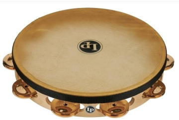LATIN PERCUSSION TAMBOURINE PRO 10 IN SINGLE ROW WITH HEAD LP383-BZ - LATIN PERCUSSION TAMBOURINE PRO 10 IN SINGLE ROW WITH HEAD LP383-BZ