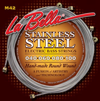 La Bella M42 Stainless Steel Custom Light 40-100 - La Bella M42 Stainless Steel Custom Light 40-100