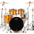 DRUM WORKSHOP SHELL SET PERFORMANCE FINISH PLY Gold Sparkle - DRUM WORKSHOP SHELL SET PERFORMANCE FINISH PLY Gold Sparkle