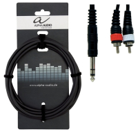 Alpha Audio Basic Line Audio Y-Cable Stereo Jack 6.3 мм - 2 RCA 3 м