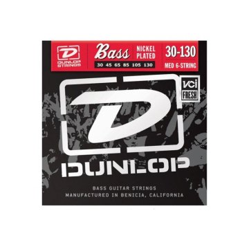 Dunlop DBN Nickel Plated Steel Bass Medium 6 30-130 - Dunlop DBN Nickel Plated Steel Bass Medium 6 30-130