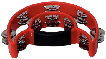 GEWA Jingle Wreath Half Moon 20 Jingles Red - GEWA Jingle Wreath Half Moon 20 Jingles Red