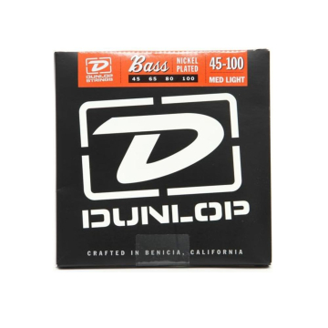 Dunlop DBN Nickel Plated Steel Med Light 45-100 - Dunlop DBN Nickel Plated Steel Med Light 45-100
