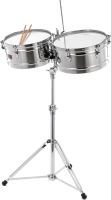 Latin Percussion LP1314-S Timbales Prestige Solid Stainless Steel