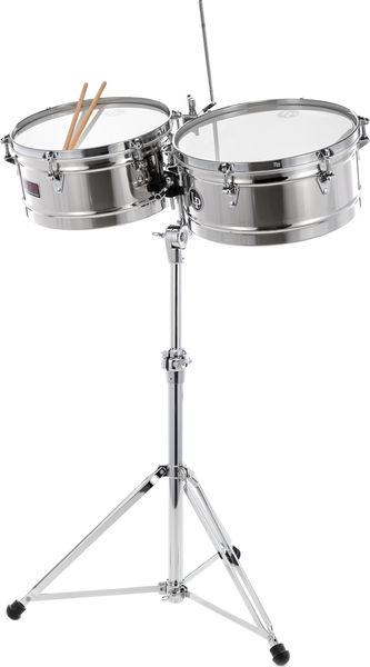 Latin Percussion LP1314-S Timbales Prestige Solid Stainless Steel - Latin Percussion LP1314-S Timbales Prestige Solid Stainless Steel