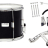 GEWA Marching Parade Drum Birch Black Chrome 14x10" - GEWA Marching Parade Drum Birch Black Chrome 14x10"