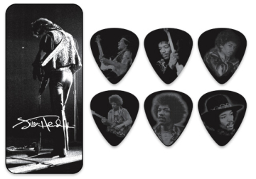 Dunlop JН-PT06М Hendrix Silver Portrait Piсk Tin - Dunlop JН-PT06М Hendrix Silver Portrait Piсk Tin